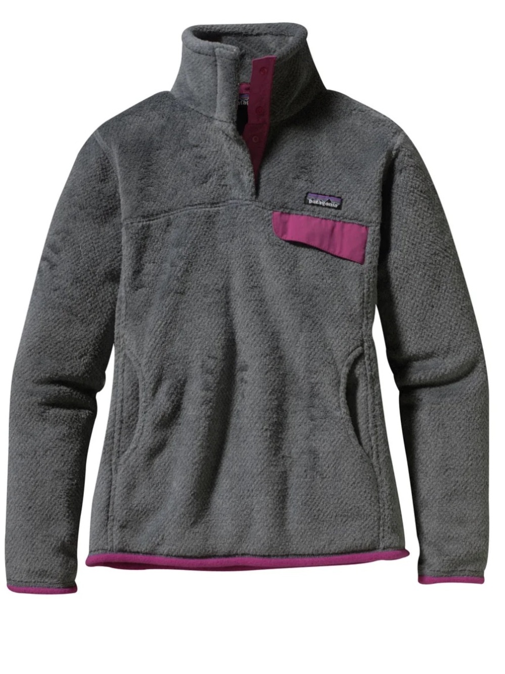 Patagonia Womens Re-Tool Snap-T fleece Pullover dark gray purple size medium